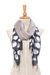 Batik silk scarf, 'Bubbles in Stone' - Hand-Painted Batik Silk Scarf in Stone from Thailand (image 2b) thumbail
