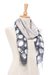 Batik silk scarf, 'Bubbles in Stone' - Hand-Painted Batik Silk Scarf in Stone from Thailand (image 2e) thumbail