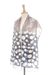 Batik silk scarf, 'Bubbles in Stone' - Hand-Painted Batik Silk Scarf in Stone from Thailand (image 2g) thumbail