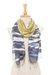 Batik silk scarf, 'Autumn Teak' - Batik Silk Scarf in Gold and Grey from Thailand (image 2c) thumbail