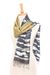 Batik silk scarf, 'Autumn Teak' - Batik Silk Scarf in Gold and Grey from Thailand (image 2d) thumbail