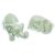 Celadon ceramic figurines, 'Elephant Brothers' (pair) - Green Celadon Ceramic Elephant Figurines (Pair) thumbail