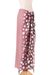 Cotton sarong, 'Mauve Bubbles' - Hand-Painted Bubble Motif Cotton Sarong in Mauve (image 2e) thumbail