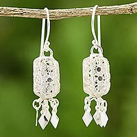 Sterling silver chandelier earrings Floral Shine Thailand