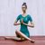 Brass sculpture, 'Sukhasana Pose in Green' - Patina Brass Sukhasana Pose Yoga Sculpture from Thailand (image 2c) thumbail