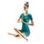 Brass sculpture, 'Sukhasana Pose in Green' - Patina Brass Sukhasana Pose Yoga Sculpture from Thailand (image 2d) thumbail