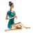 Brass sculpture, 'Sukhasana Pose in Green' - Patina Brass Sukhasana Pose Yoga Sculpture from Thailand (image 2e) thumbail