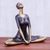 Brass sculpture, 'Butterfly Pose' - Antiqued Brass Butterfly Pose Brass Yoga Sculpture (image 2c) thumbail