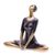 Brass sculpture, 'Butterfly Pose' - Antiqued Brass Butterfly Pose Brass Yoga Sculpture (image 2e) thumbail