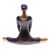 Brass sculpture, 'Butterfly Pose' - Antiqued Brass Butterfly Pose Brass Yoga Sculpture (image 2f) thumbail