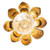 Steel tealight candleholder, 'Lotus Blossom Pedestal' (6 inch) - Thai Golden Lotus Tealight Holder on a Pedestal (6 inch) (image 2e) thumbail