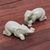 Celadon ceramic figurines, 'Elephant Sisters' - Pale Green Celadon Elephant Figurines (Pair) thumbail