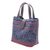 Cotton batik shoulder bag, 'Hmong Contrast' - Batik Cotton Shoulder Bag with Faux Leather Accents (image 2b) thumbail