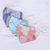 Cotton face masks, 'Alluring Nature' (set of 3) - 3 Eco-Dyed Blue-Pink-Aqua Print Cotton 3-Layer Face Masks (image 2e) thumbail
