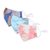 Cotton face masks, 'Alluring Nature' (set of 3) - 3 Eco-Dyed Blue-Pink-Aqua Print Cotton 3-Layer Face Masks (image 2g) thumbail