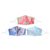 Cotton face masks, 'Alluring Nature' (set of 3) - 3 Eco-Dyed Blue-Pink-Aqua Print Cotton 3-Layer Face Masks (image 2h) thumbail