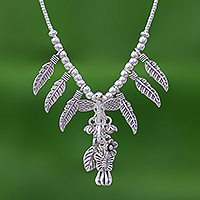 950 Karen Silver Dragonfly Charm Y-Necklace,'Lady Dragonfly'