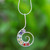 Multi-gemstone pendant necklace, 'Spiral Peace' - Bezel Set Multi-Gemstone Spiral Chakra Pendant Necklace (image 2) thumbail