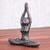 Brass sculpture, 'Cat Woman Yoga' - Hand Cast Brass Yoga-Themed Cat Woman Sculpture (image 2b) thumbail