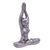 Brass sculpture, 'Cat Woman Yoga' - Hand Cast Brass Yoga-Themed Cat Woman Sculpture (image 2d) thumbail