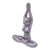 Brass sculpture, 'Cat Woman Yoga' - Hand Cast Brass Yoga-Themed Cat Woman Sculpture (image 2e) thumbail