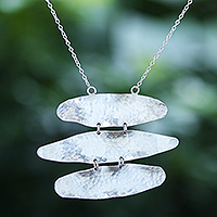 Sterling silver pendant necklace, Horizon