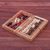 Travel chess and backgammon set, 'Two for One' - Handmade Raintree Wood Chess and Backgammon Game (image 2c) thumbail