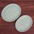 Celadon ceramic plates, 'Cool Lotus' (pair) - Handmade Celadon Ceramic Lotus Leaf Plates (Pair) (image 2b) thumbail