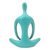 Brass sculpture, 'Morning Meditation in Green' - Hand Painted Brass Mediation Sculpture from Thailand (image 2f) thumbail