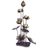 Steel tealight holder, 'Lotus Harmony' - Antiqued Steel and Glass Lotus Flower Tealight Holder (image 2c) thumbail