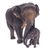 Teak wood sculpture, 'Love Forever' - Hand Painted Teak Wood Elephant Sculpture (image 2a) thumbail