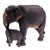 Teak wood sculpture, 'Love Forever' - Hand Painted Teak Wood Elephant Sculpture (image 2b) thumbail