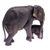 Teak wood sculpture, 'Love Forever' - Hand Painted Teak Wood Elephant Sculpture (image 2c) thumbail