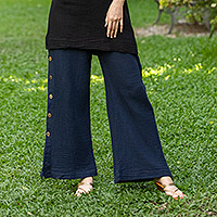 Cotton pants, Out of Office in Navy