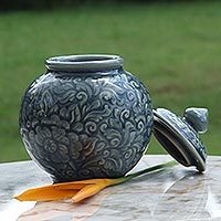 Celadon ceramic jar,