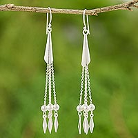 Sterling silver dangle earrings Silver Cascade Thailand