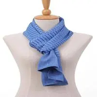 Rayon scarf, 'Lapis Rhythm' - Striped Lapis Blue 100% Rayon Scarf Crafted in Thailand