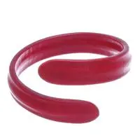 Leather cuff bracelet, 'Embrace Vibrancy' - Red Hand-Dyed Adjustable Unisex Leather Cuff Bracelet
