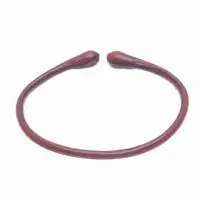 Leather cuff bracelet, 'Brown Essential' - Minimalist Brown-Hued Adjustable Leather Cuff Bracelet
