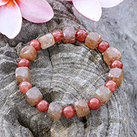 Aventurine beaded stretch bracelet, 'Energizing Flair' - Handcrafted Stretch Bracelet with Colorful Aventurine Beads