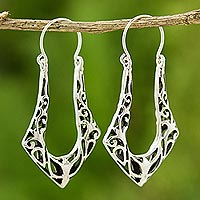 Sterling silver hoop earrings Horseshoes Thailand
