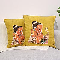 Cotton cushion covers Vivacious pair Thailand