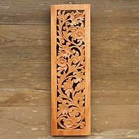 Wood relief panel,