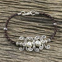 Silver pendant bracelet,