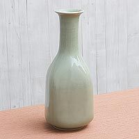 Celadon ceramic vase,