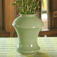 Celadon ceramic vase Jade Ginger Thailand