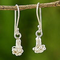 Silver dangle earrings Sea Flower Thailand
