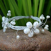 Pearl wrap bracelet Butterfly Bloom Thailand