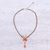 Carnelian and citrine pendant necklace, 'Flight' - Carnelian and Citrine Butterfly Necklace (image 2b) thumbail