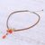 Carnelian and citrine pendant necklace, 'Flight' - Carnelian and Citrine Butterfly Necklace (image 2c) thumbail
